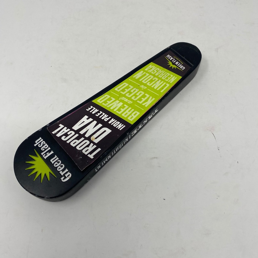 Green Flash Brewing Tropical DNA IPA Beer Tap Handle Lincoln Nebraska Black